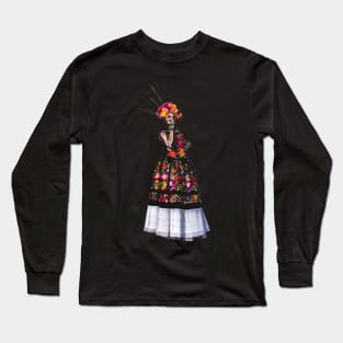 Day of the Dead lady Long Sleeve T-Shirt